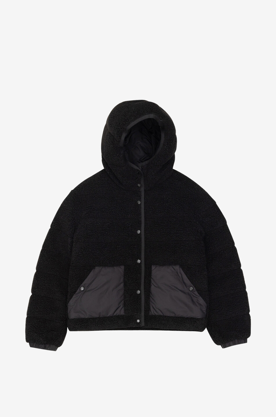 Doudoune à capuche en peluche et nylon fille Audrieu