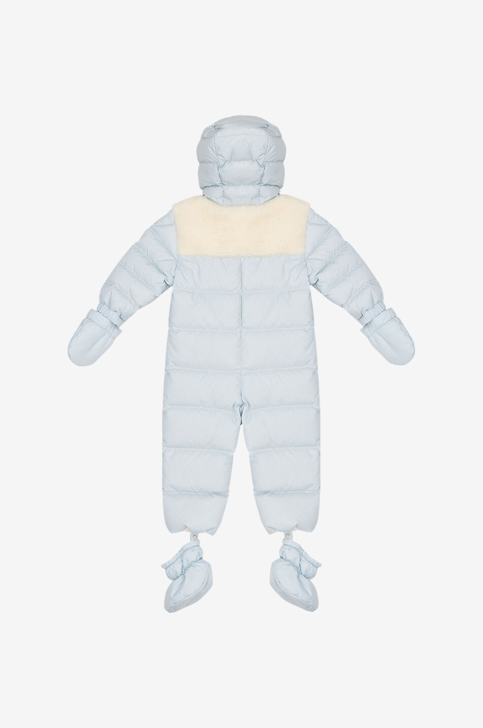MONCLER Combinaison pilote en nylon et peluche bébé Sefou Bébé BLEU CLAIR 2