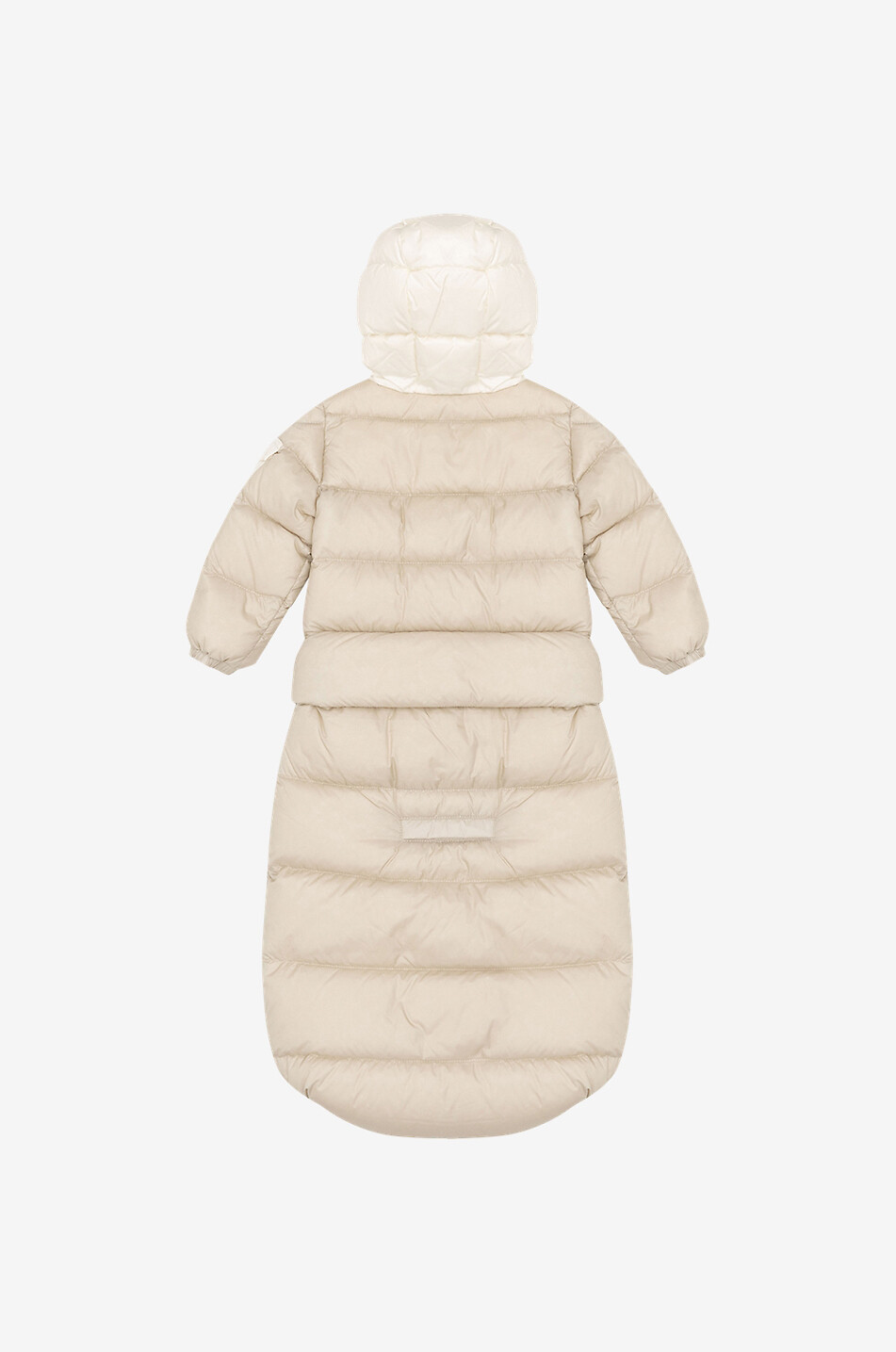 MONCLER Ensemble doudoune et gigoteuse bébé en nylon et jersey Bébé Beige clair 2