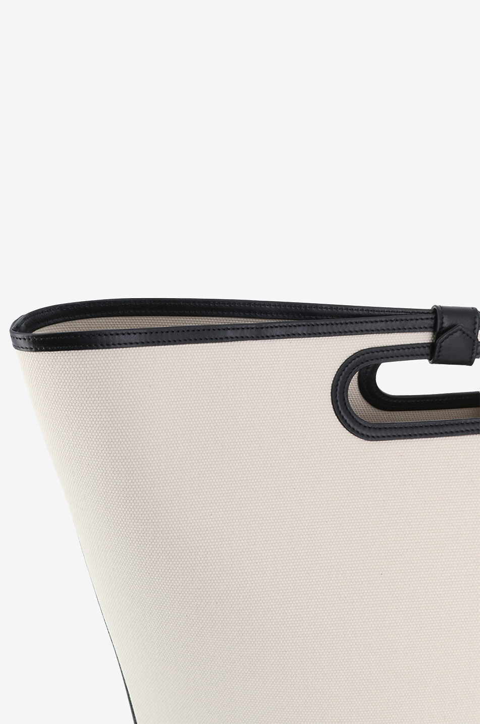 Sac cabas en toile de coton et cuir Folded Large