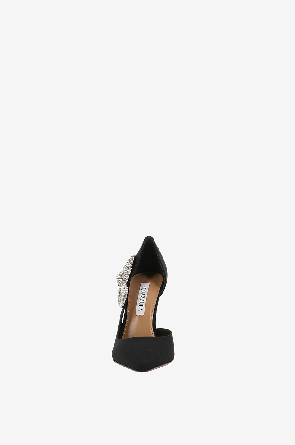 Very Bow Tie 105 crystal-adorned fabric pumps