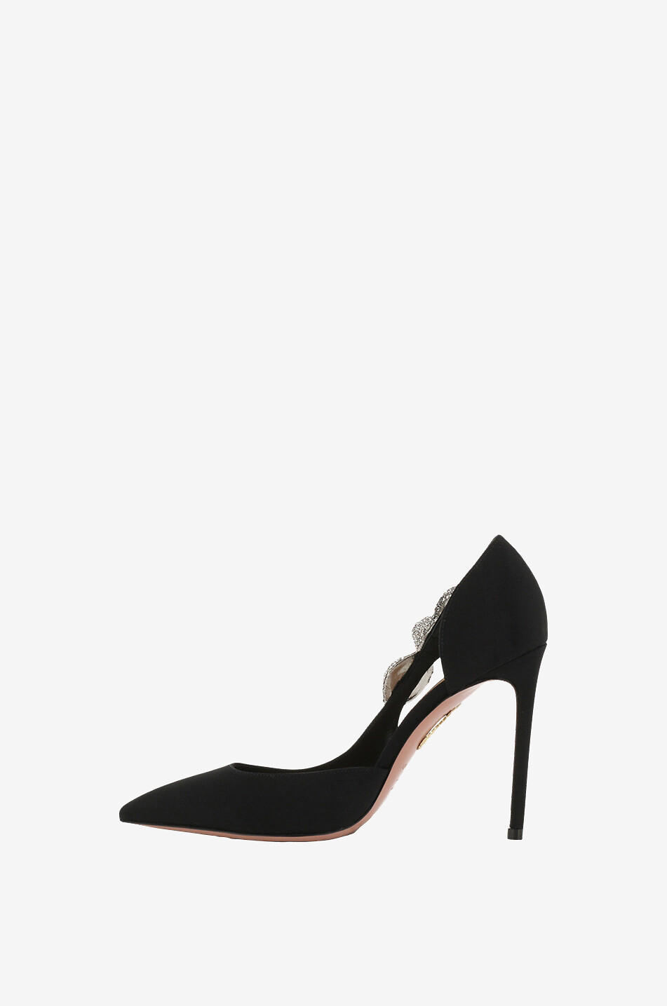 Very Bow Tie 105 crystal-adorned fabric pumps
