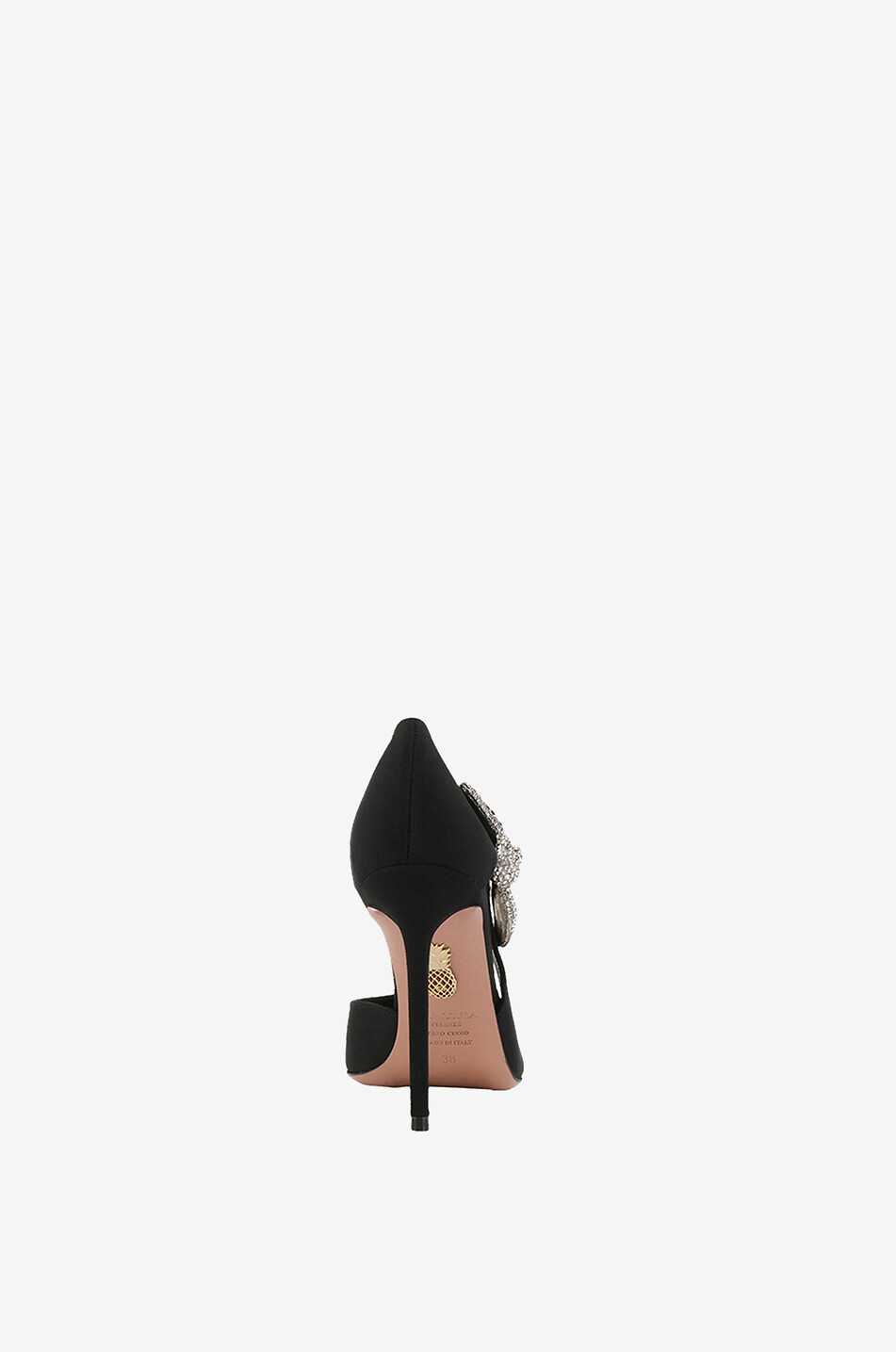 Very Bow Tie 105 crystal-adorned fabric pumps