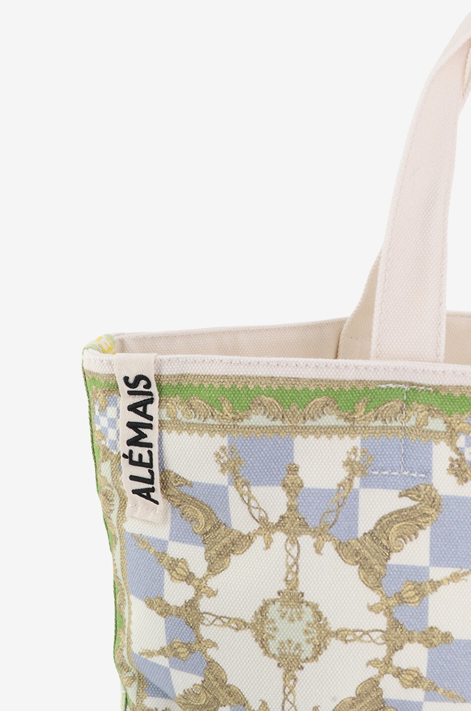 ALEMAIS Checkmate Oversize cotton canvas tote bag Women MULTI COLOURED 5