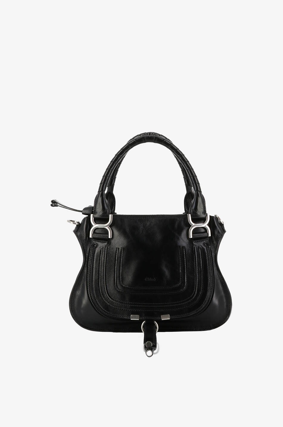 Marcie Small double carry shiny leather bag