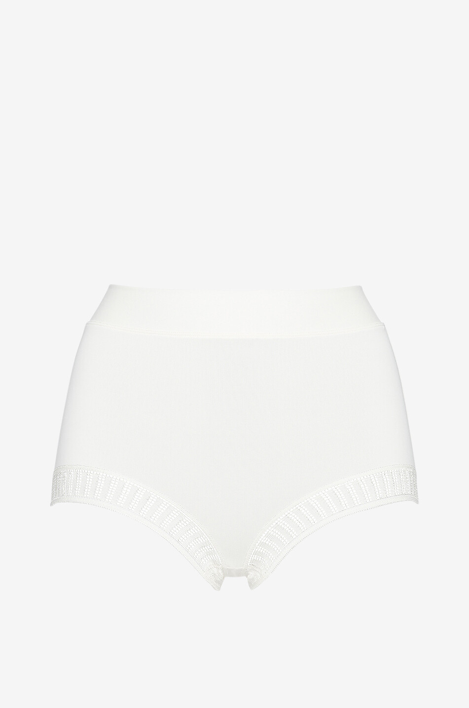 ERES Solange Graphic jersey and lace panties Women EGGSHELL 1