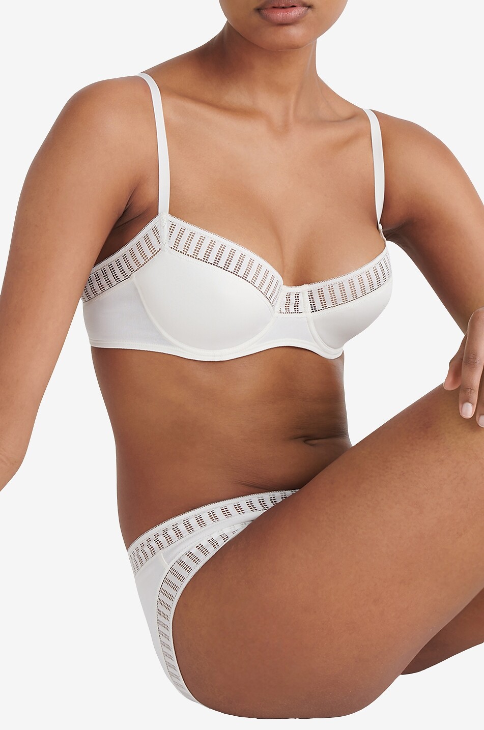 ERES Büstenhalter aus Jersey und Spitze Justine Graphique Damen CREMEFARBEN 6