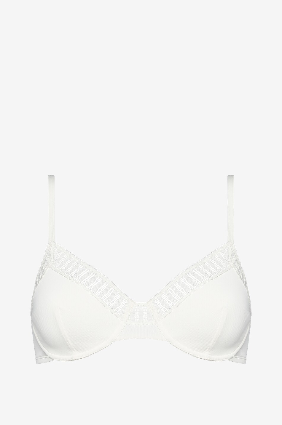 ERES Paulette Graphique jersey and lace bra Women EGGSHELL 1