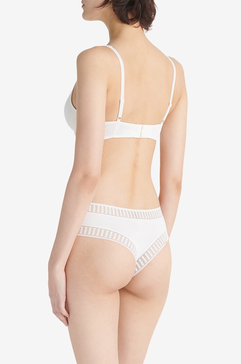 ERES Gabby Graphic jersey and lace tanga Women EGGSHELL 3