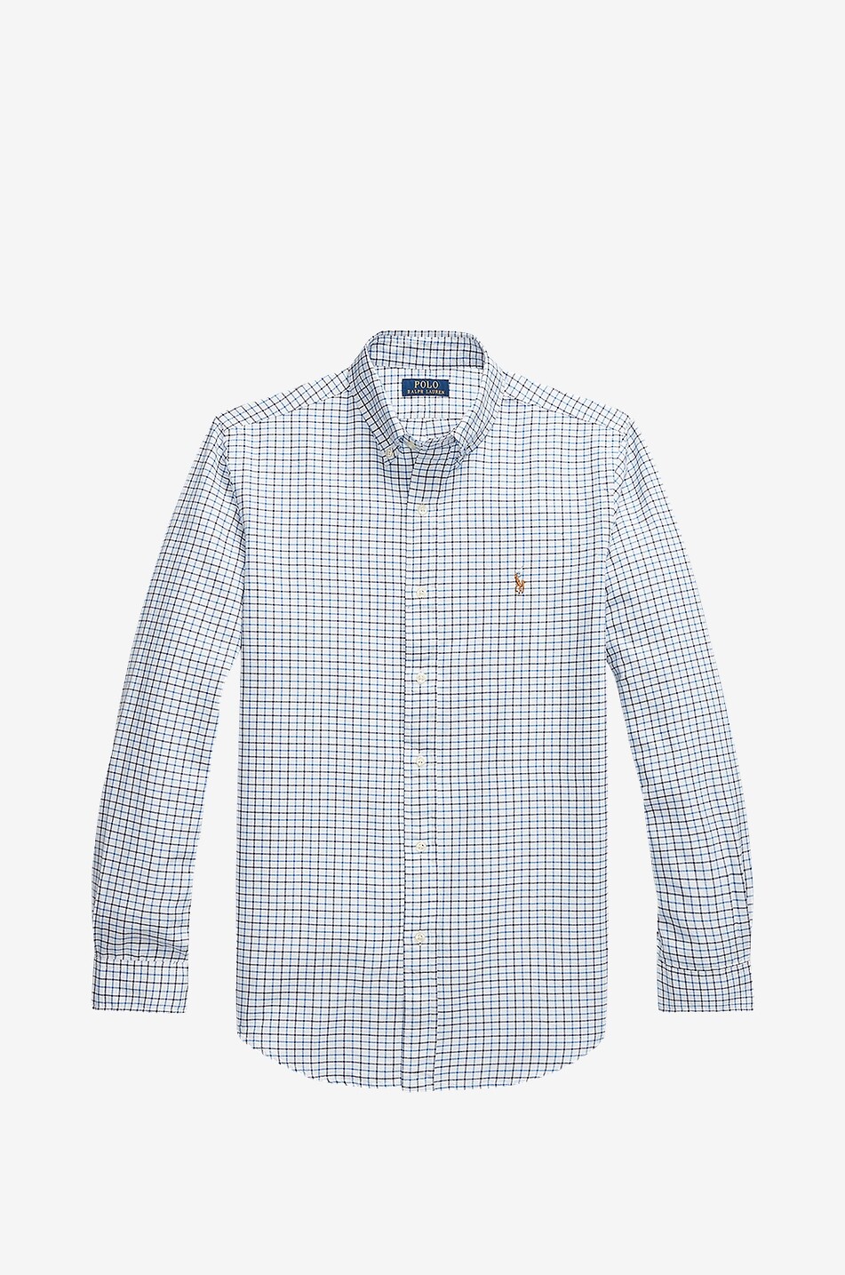 POLO RALPH LAUREN Chemise oxford à carreaux Custom Fit Tattersall Homme BLEU FONCE 1