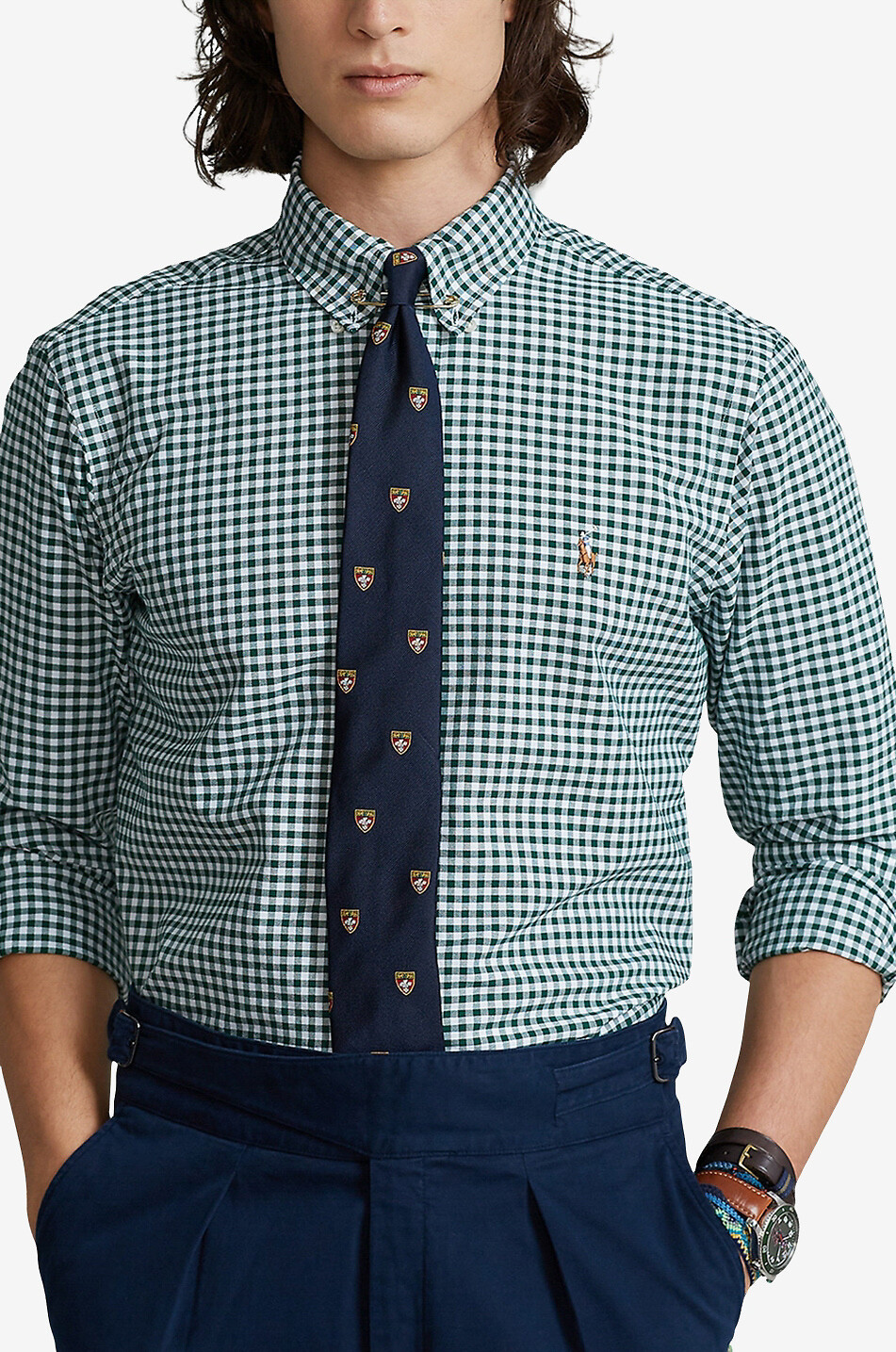 Custom Fit gingham check oxford shirt POLO RALPH LAUREN Bongenie