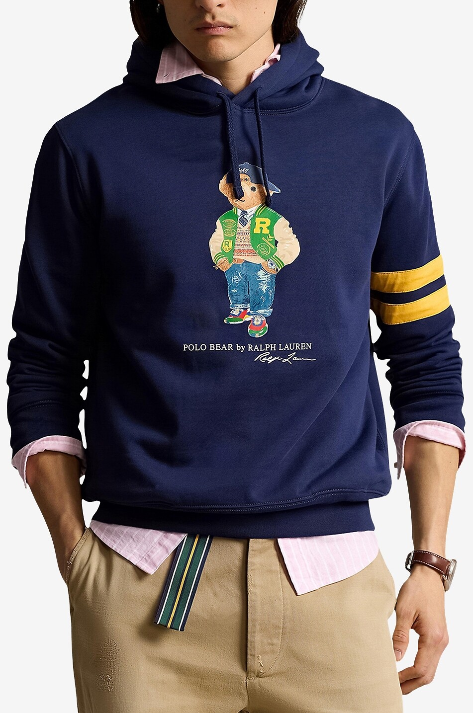 Sports Fan Polo Bear printed hoodie