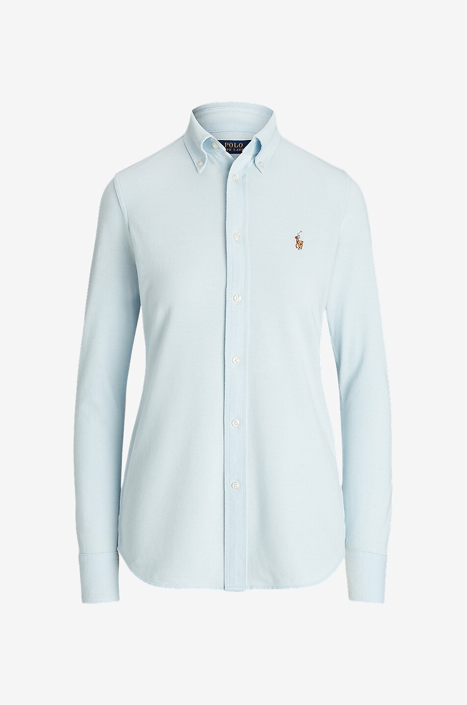 Pony slim fit cotton piqué Oxford shirt