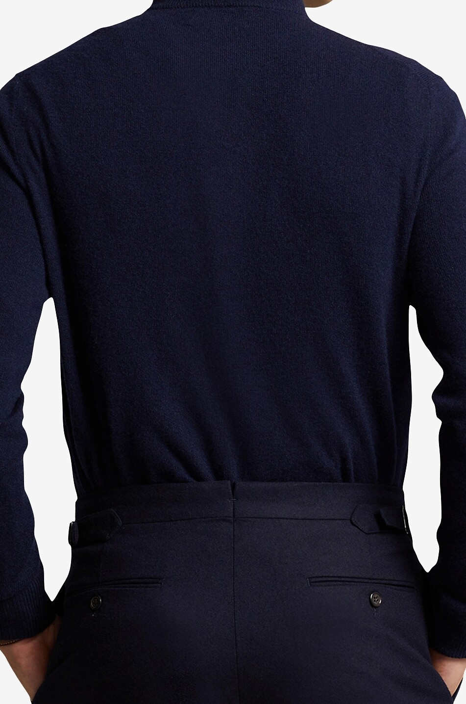 POLO RALPH LAUREN Pony half-zip stand-up collar wool jumper Men DARK BLUE 3