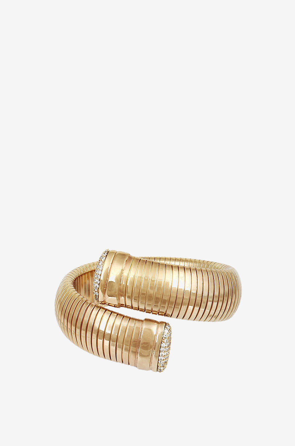 GAS BIJOUX Manchette flexible dorée à strass Antigone Femme DORE 1