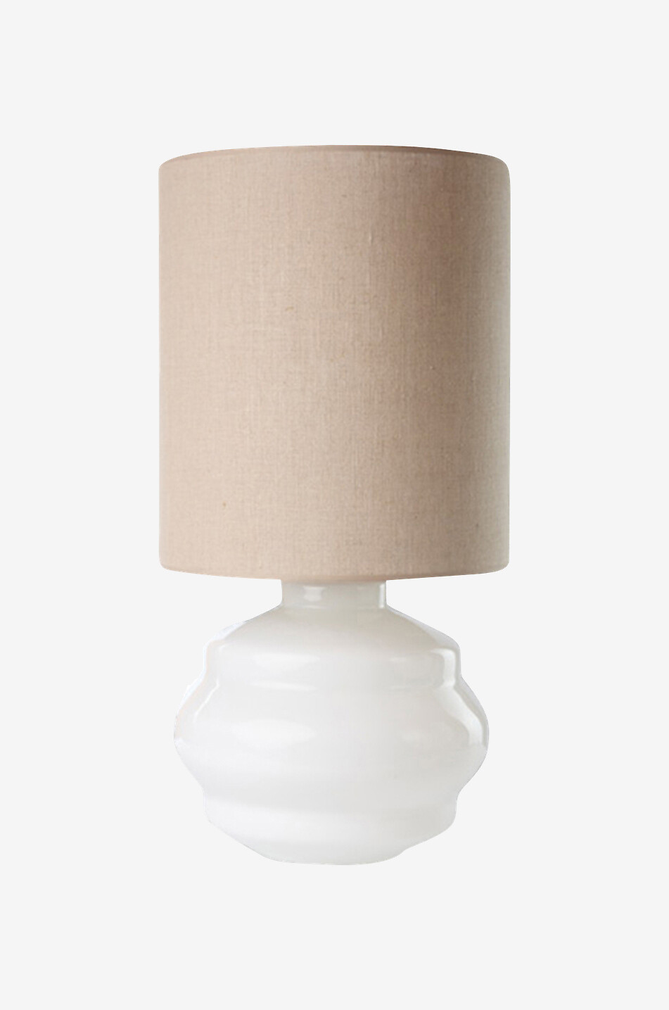 ANGEL DES MONTAGNES Lampe en verre soufflé et tissu Adele GM Maison BLANC 1