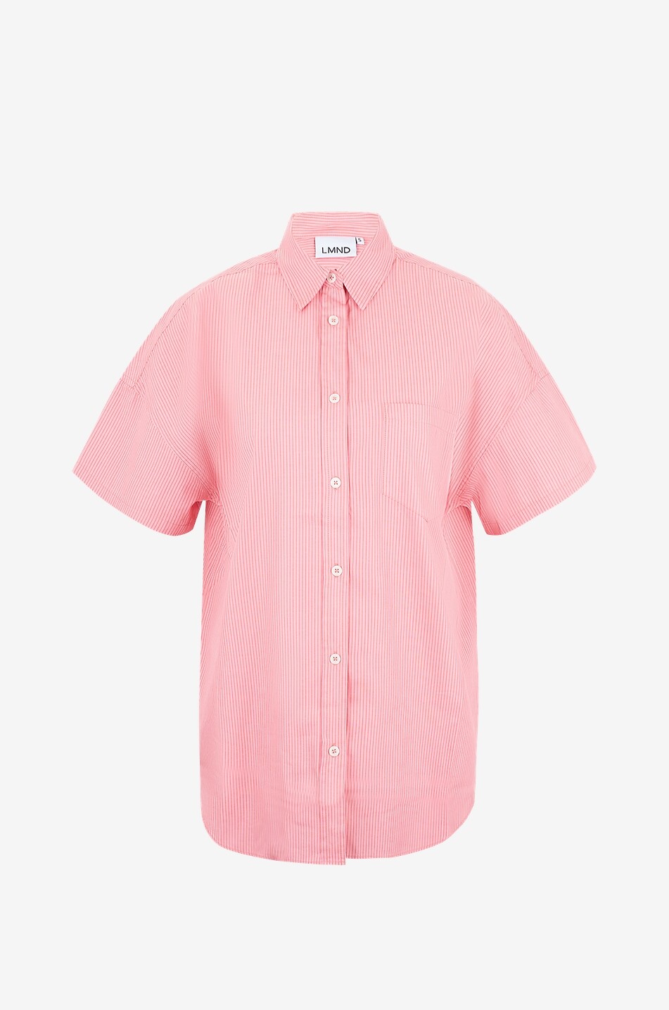 Gestreiftes Kurzarm-Hemd aus Baumwolle Chiara