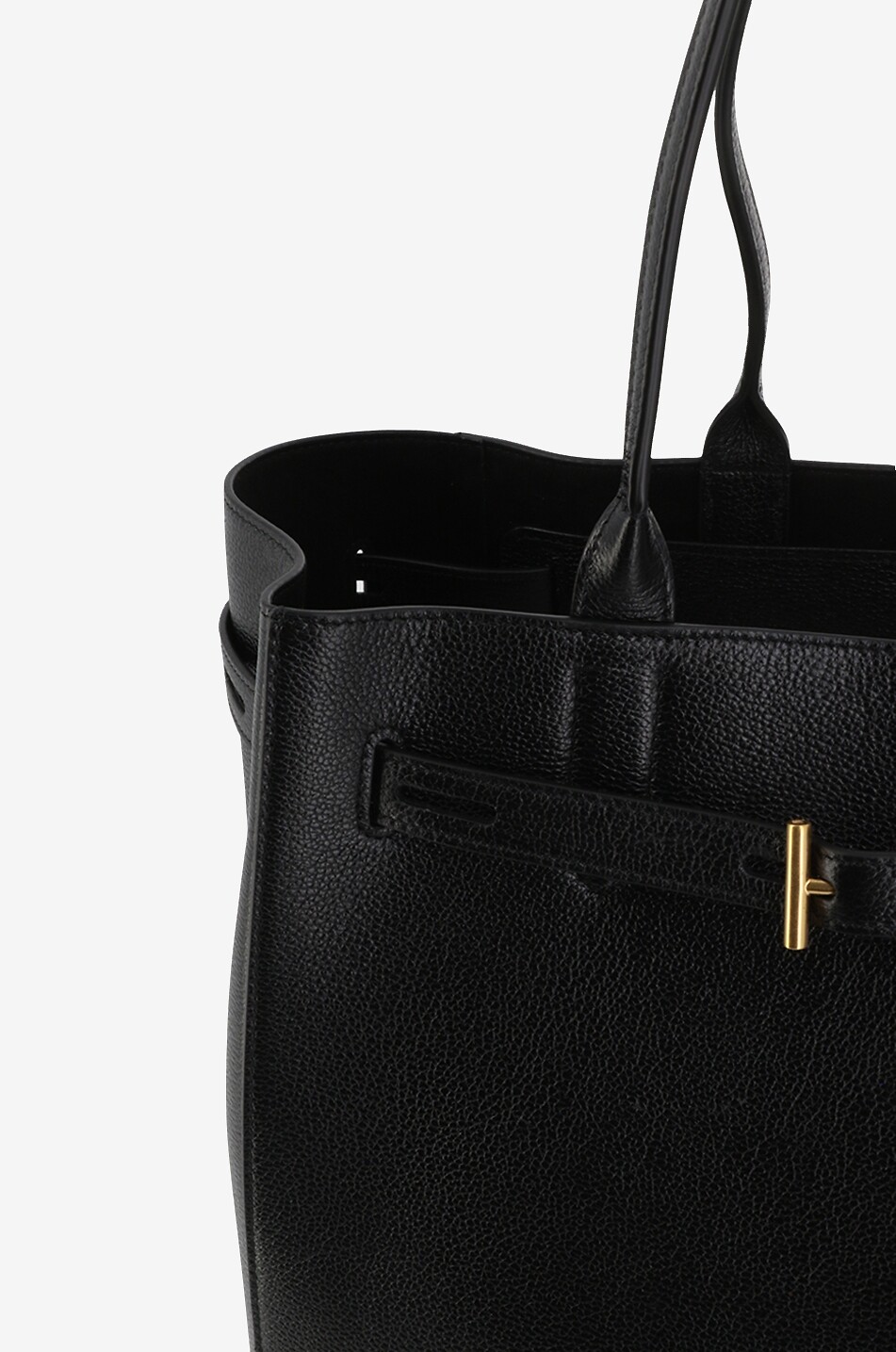 TOM FORD Sac cabas en cuir grainé Audrey Medium Femme NOIR 5