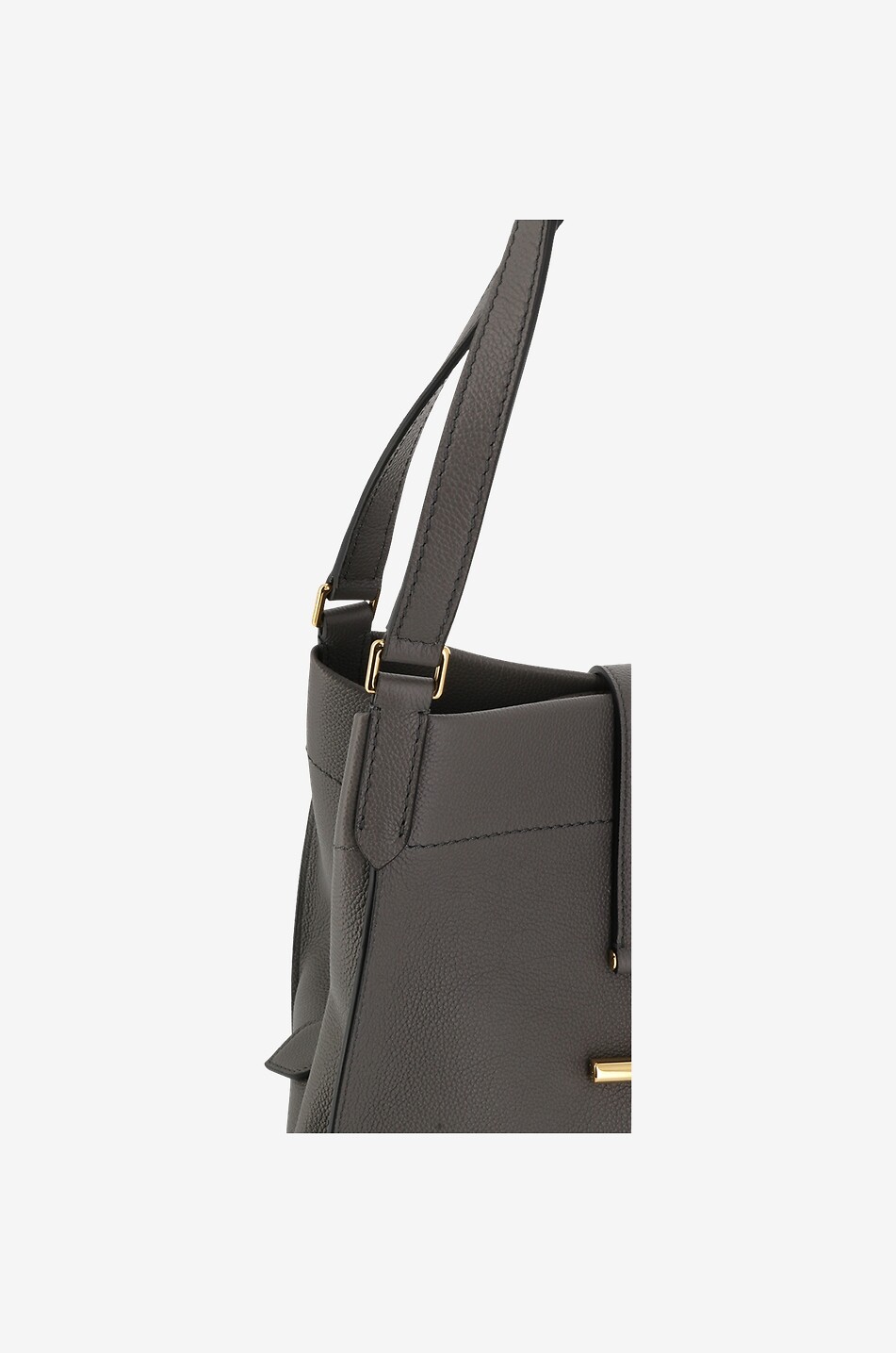 TOM FORD Tara Medium grained leather tote bag Women GREY 5