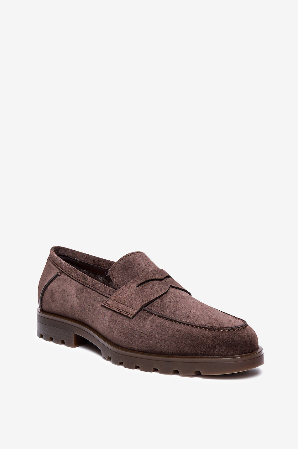 Warm Penny loafers in suede with lug soles