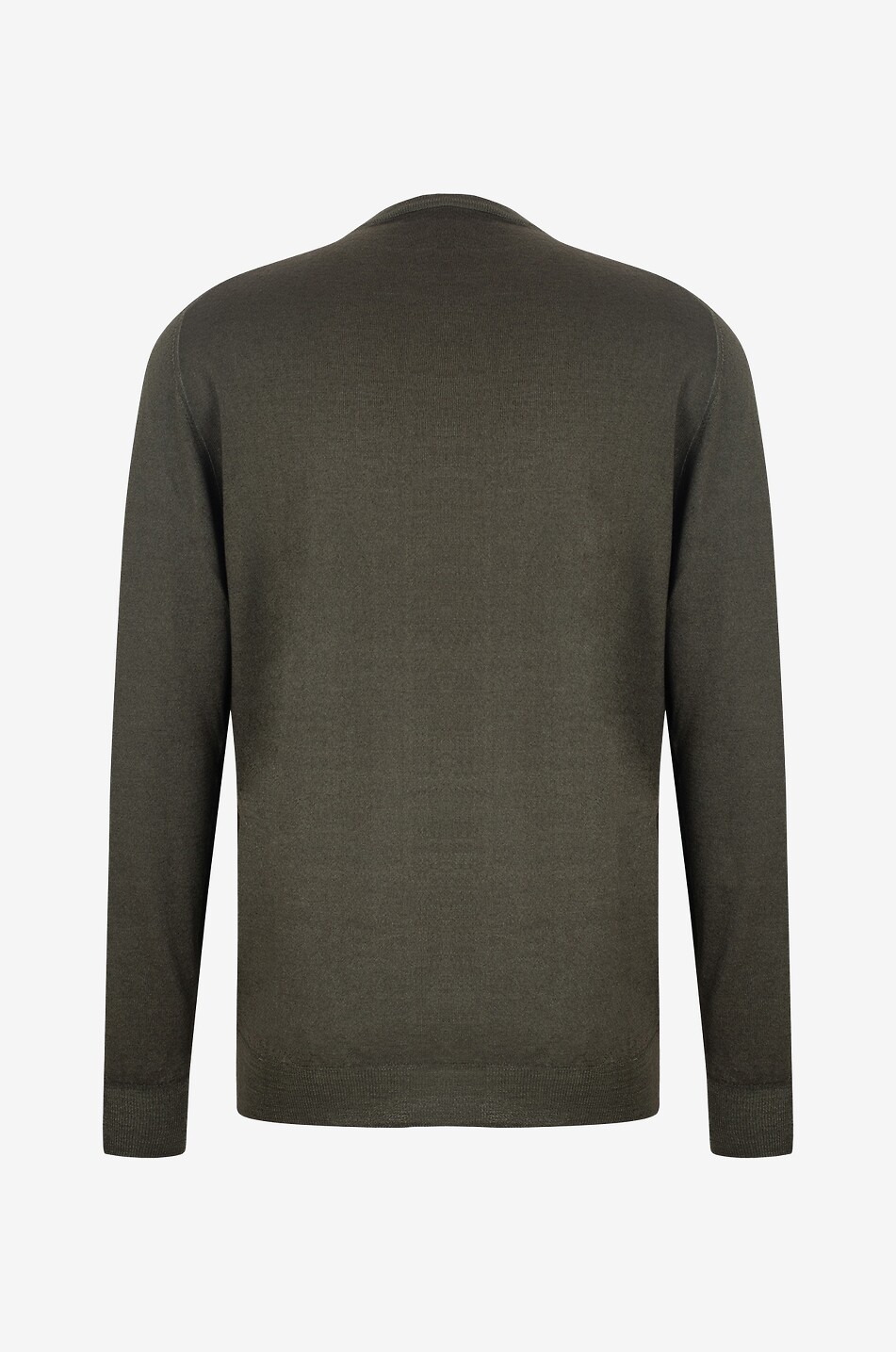 FEDELI Pullover mit Rundhalsausschnitt aus Merinowolle Light Fast Herren MITTELGRÜN 2