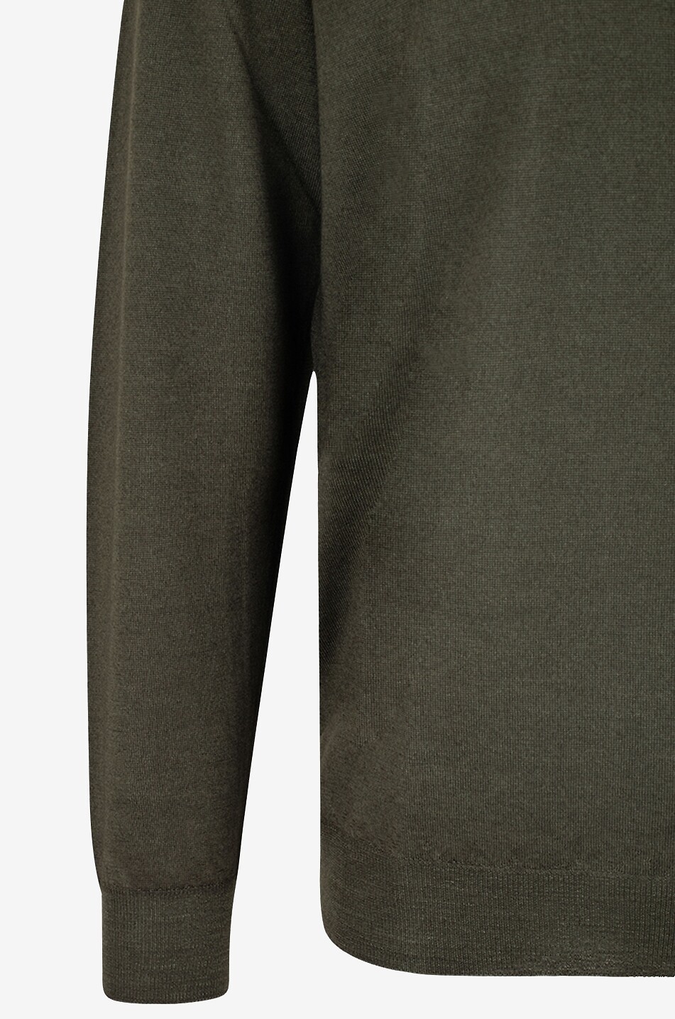 FEDELI Pullover mit Rundhalsausschnitt aus Merinowolle Light Fast Herren MITTELGRÜN 4