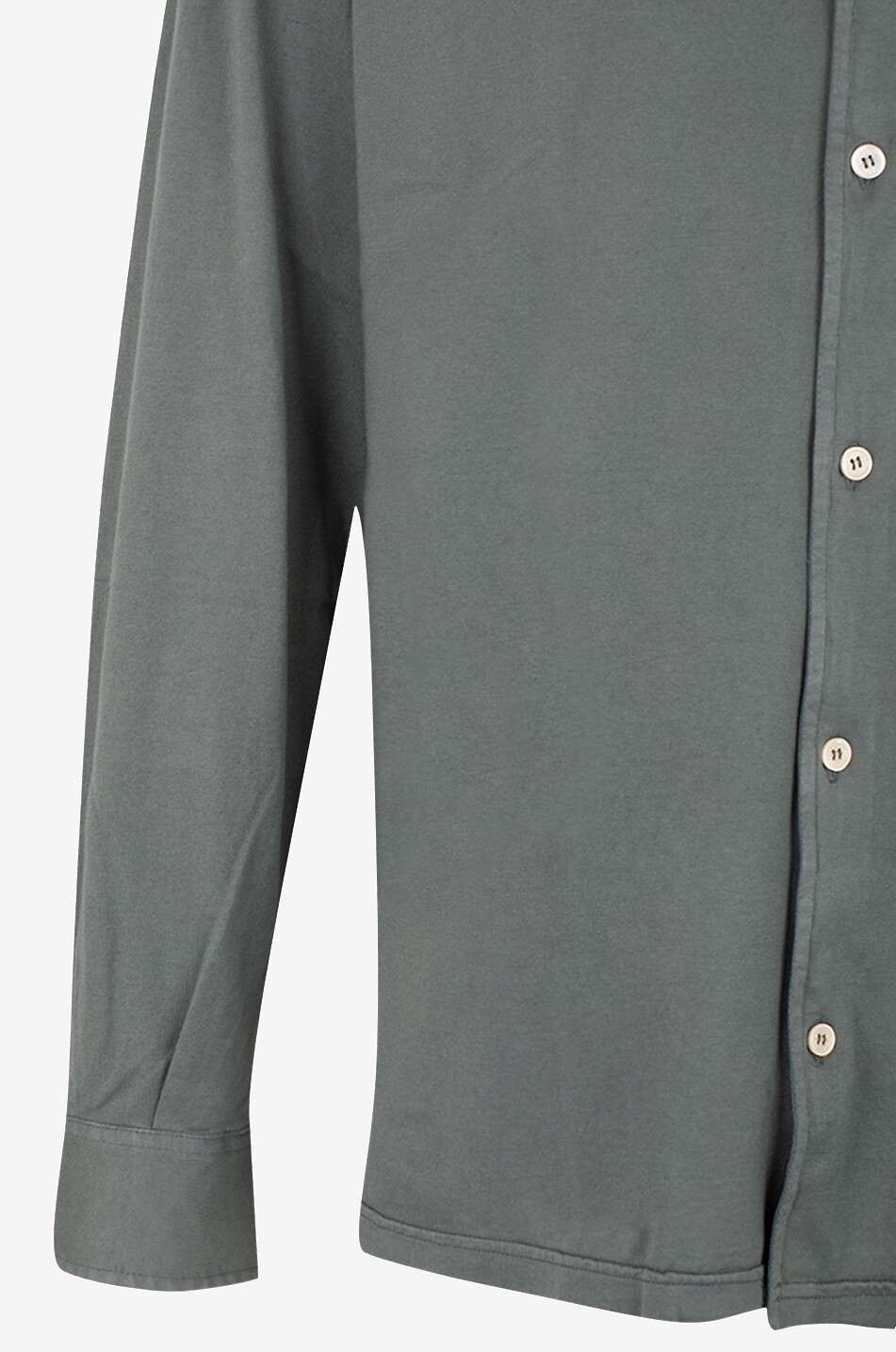FEDELI Jason Giza long-sleeved cotton shirt Men MEDIUM GREEN 3