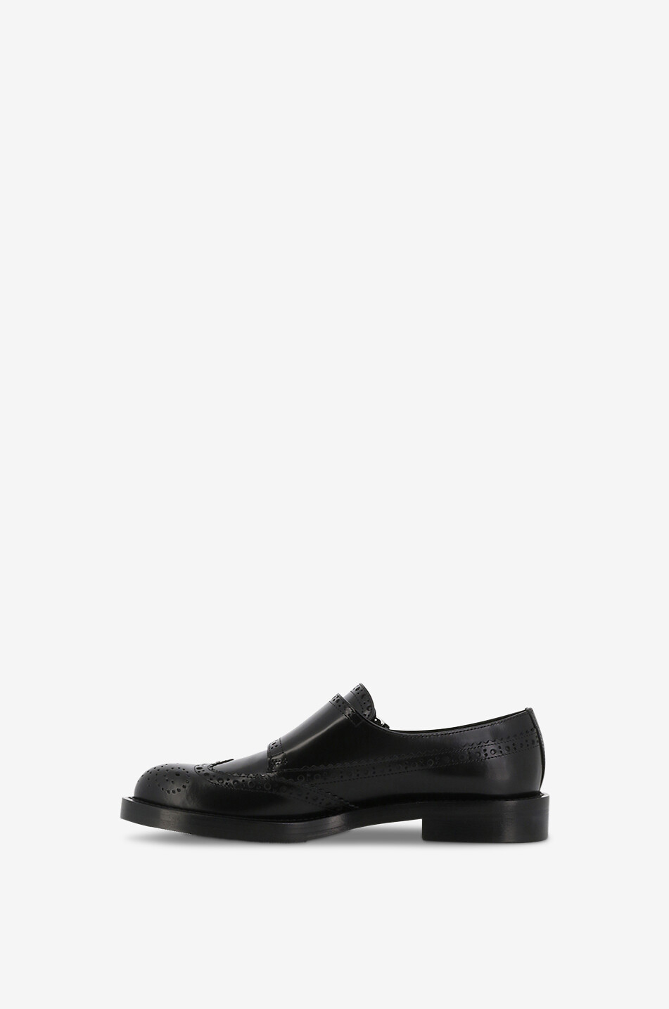 Derbies à double bride en cuir brossé perforé Parker