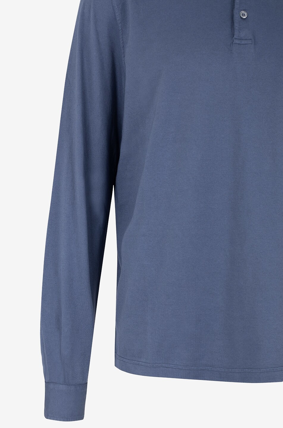 Zero Giza cotton long-sleeved polo shirt