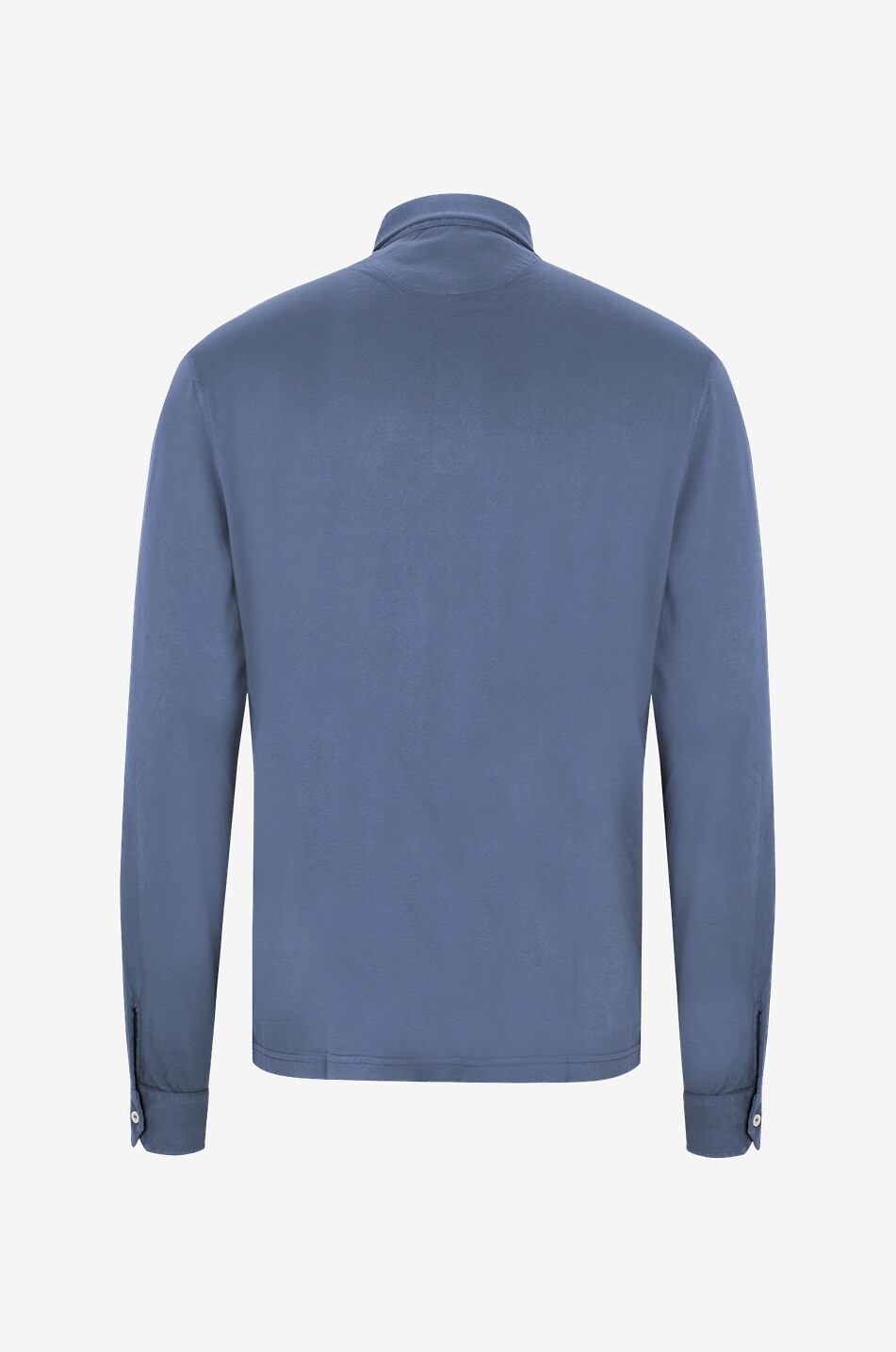 Zero Giza cotton long-sleeved polo shirt