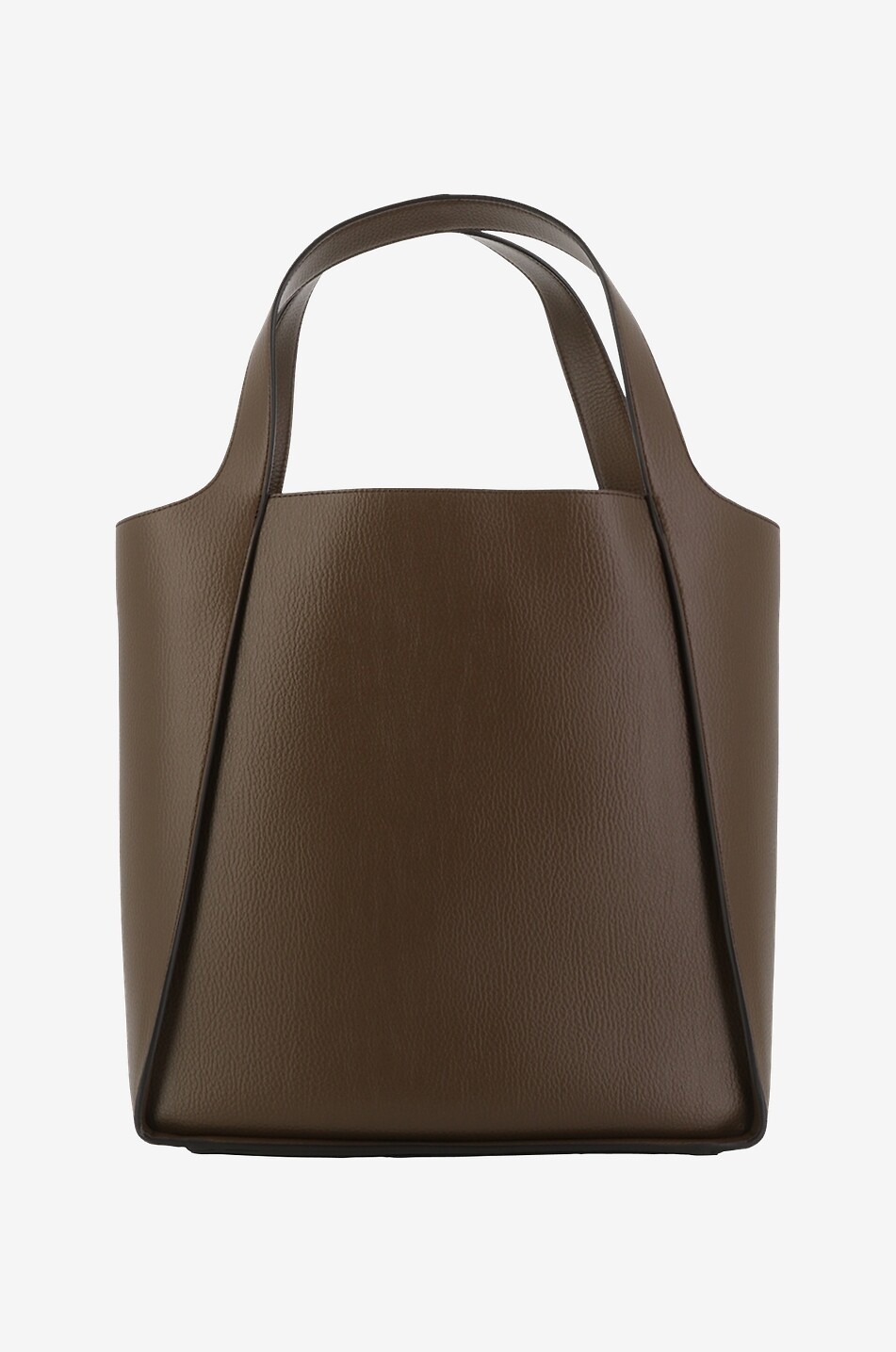 Shopper aus veganem genarbtem Leder mit Nieten STELLA Logo