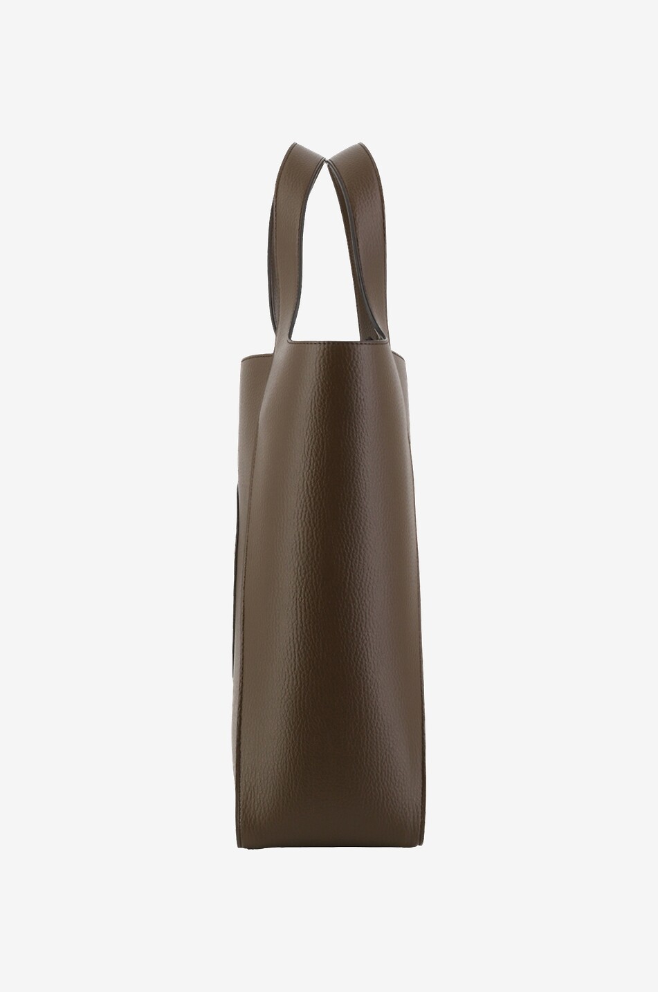 Shopper aus veganem genarbtem Leder mit Nieten STELLA Logo