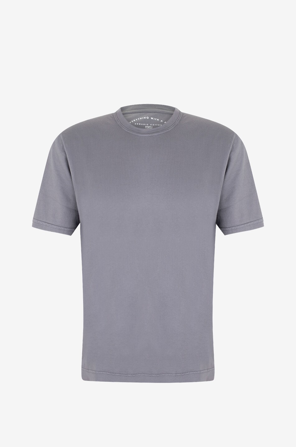 FEDELI Extreme Giza short-sleeved cotton T-shirt Men MEDIUM GREY 1