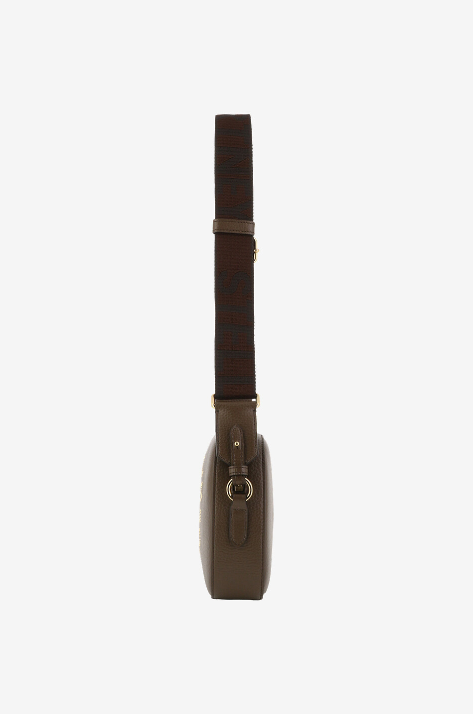 STELLA McCARTNEY Stella Logo Mini Camera studded grained leather cross body bag Women BROWN 4