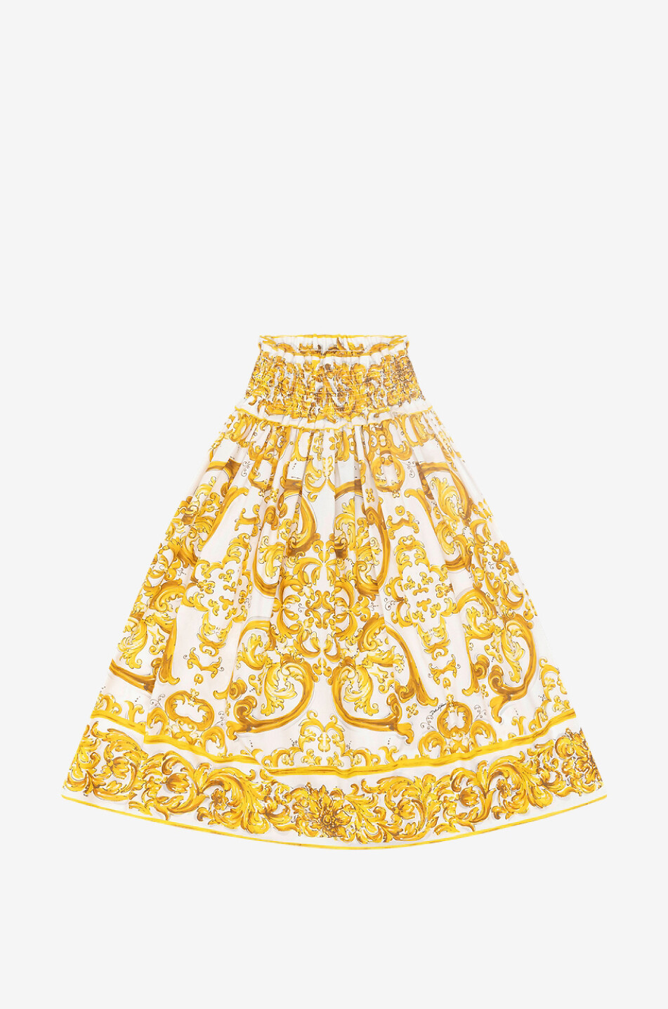 Majolica flared mid-length girl's skirt