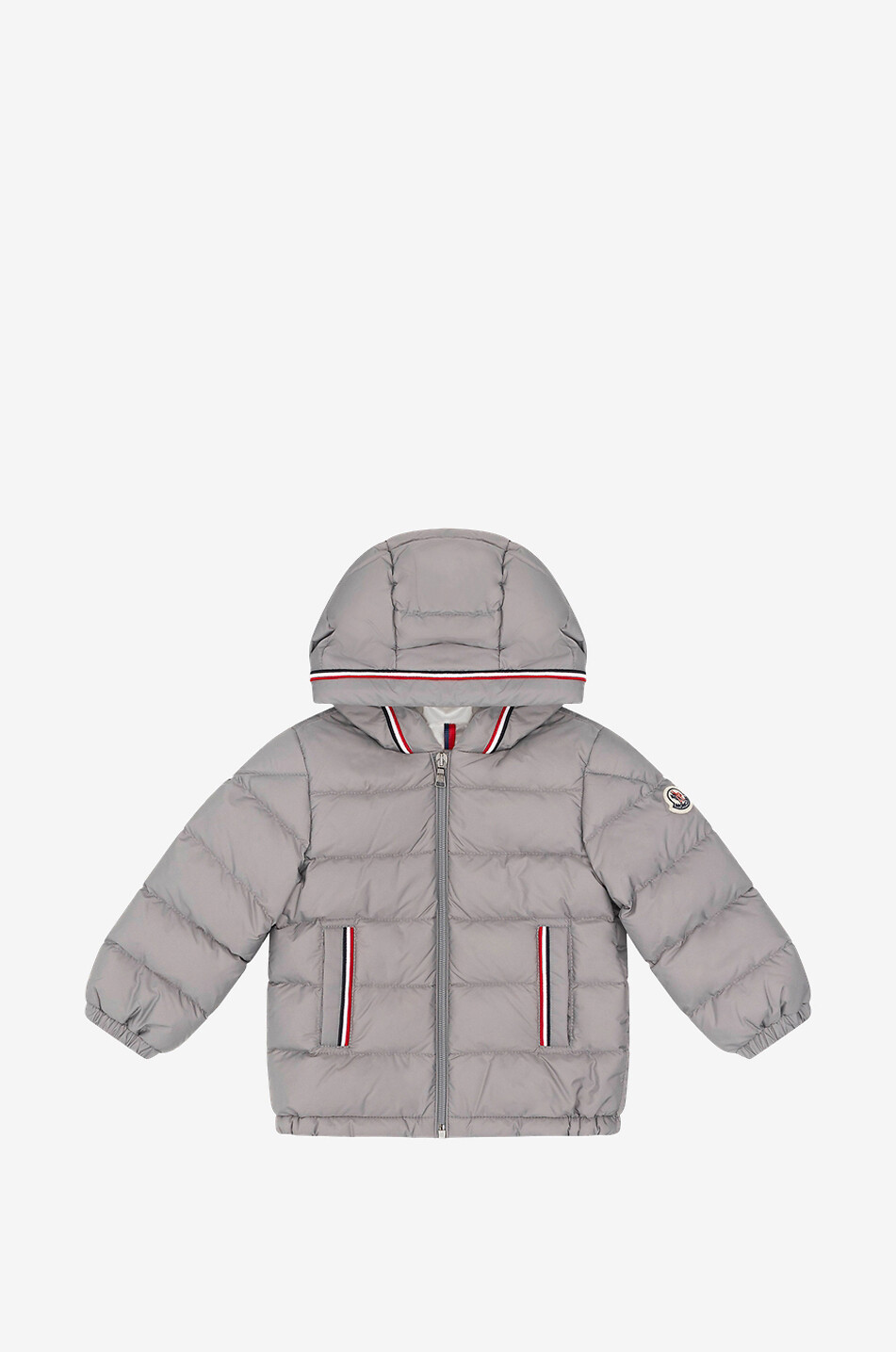 Doudoune à capuche et rayures tricolores bébé Merary