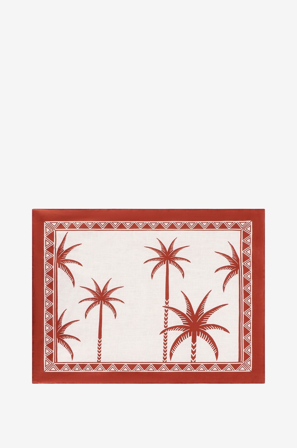 LA DOUBLEJ Date Palm set of 2 linen placemats Home RED 1