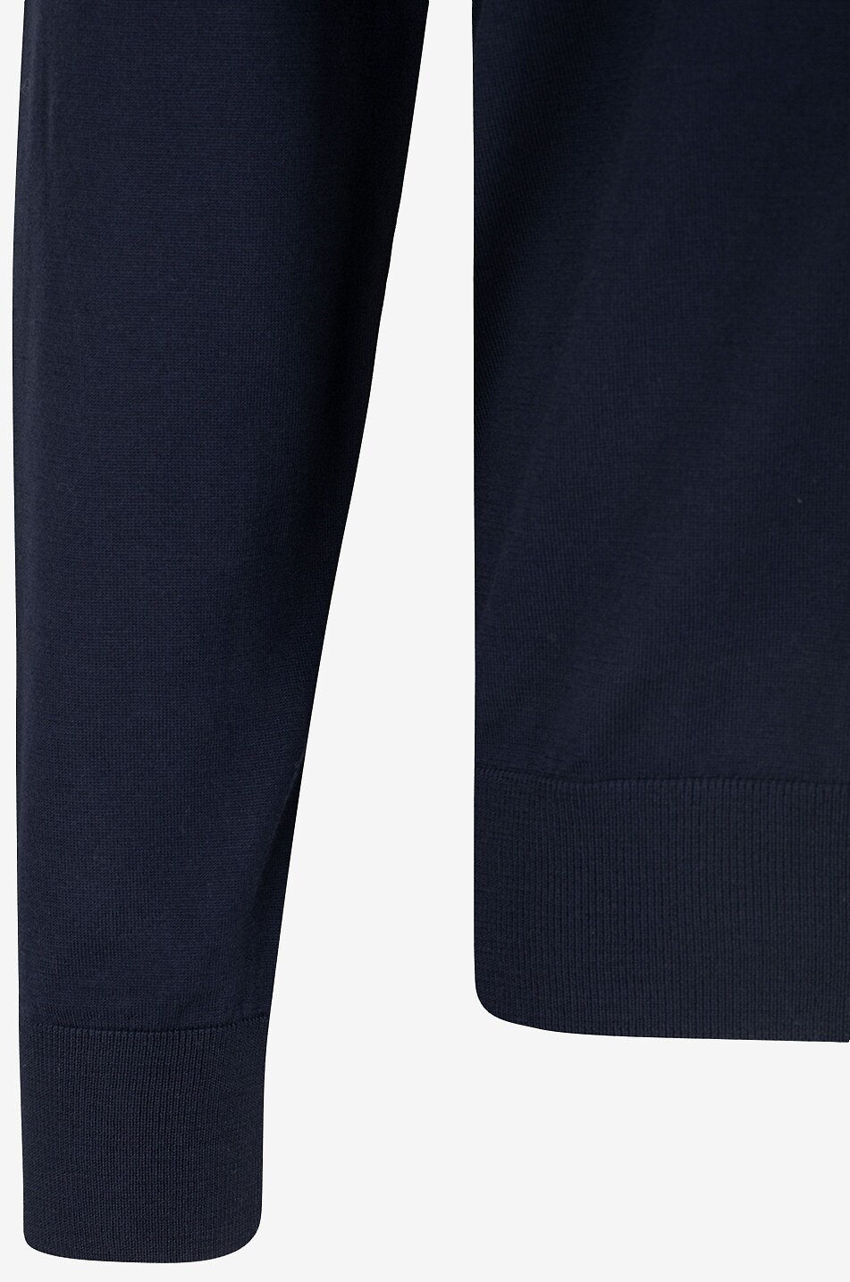 Polo à manches longues à col zippé en laine