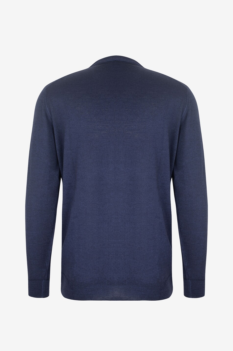 FEDELI Light Fast merino wool crewneck jumper Men MEDIUM BLUE 2