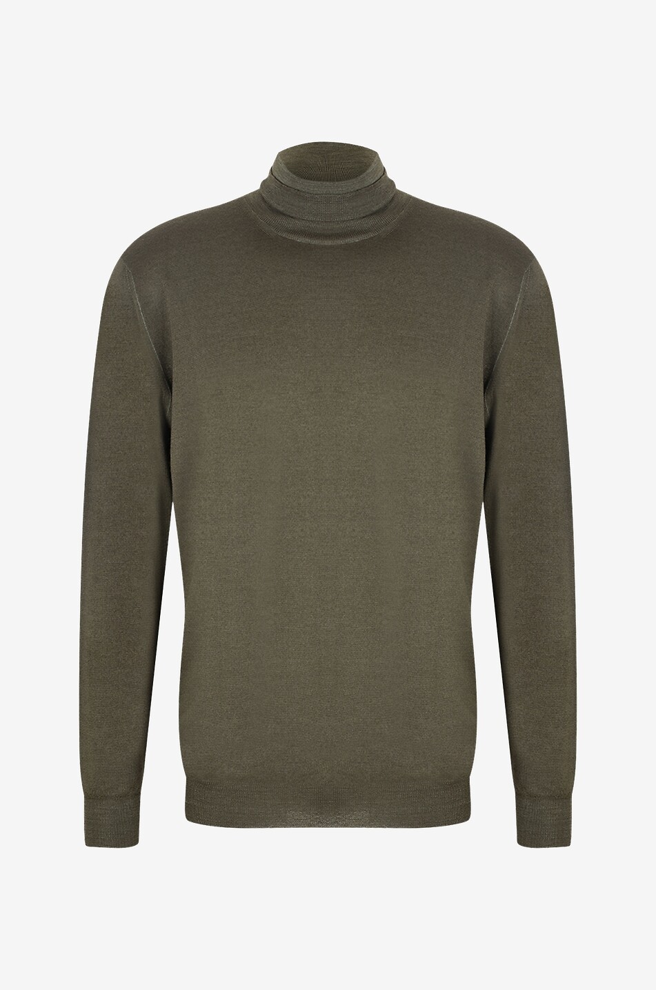 FEDELI Light Fast merino wool turtleneck jumper Men MEDIUM GREEN 1