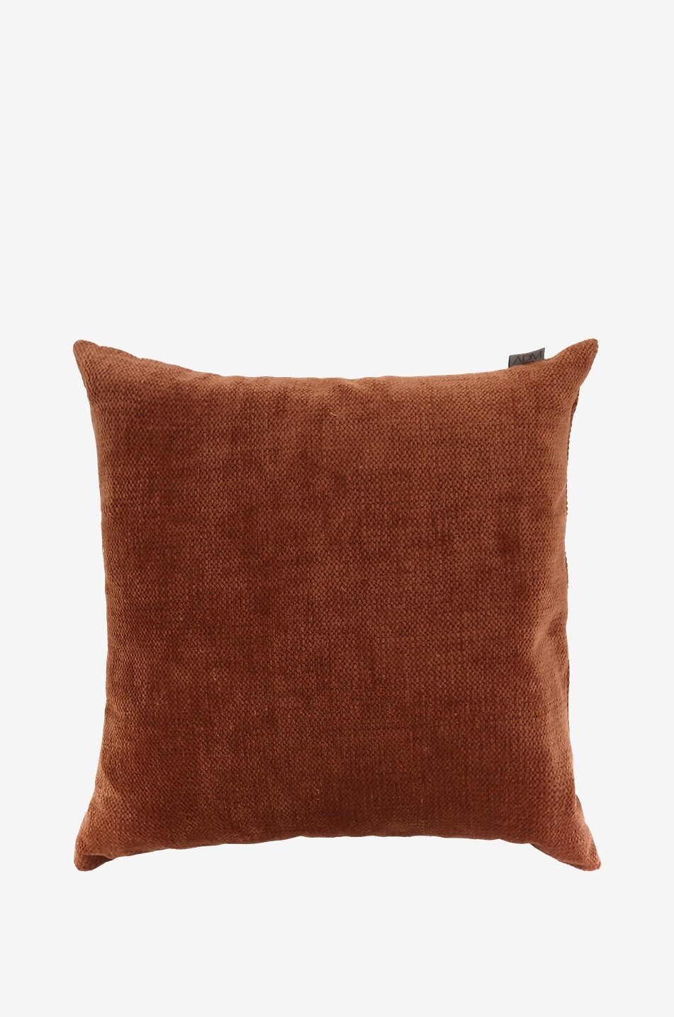 ANGEL DES MONTAGNES Coussin carré en lin et velours Monthey Maison ROUGE MOYEN 1