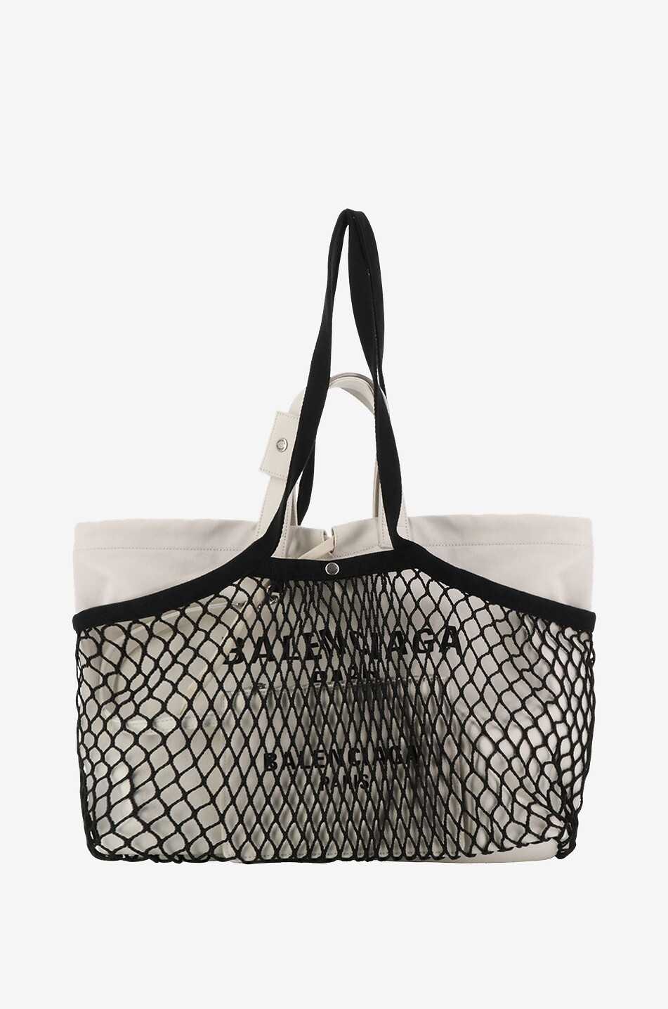 24/7 Medium canvas and fishnet tote bag