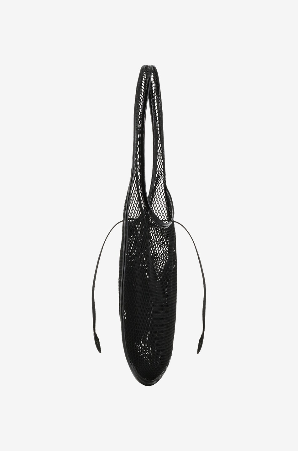 ALAÏA Hobo-Tasche aus Netzstoff und Lackleder One Piece Medium Damen SCHWARZ 4