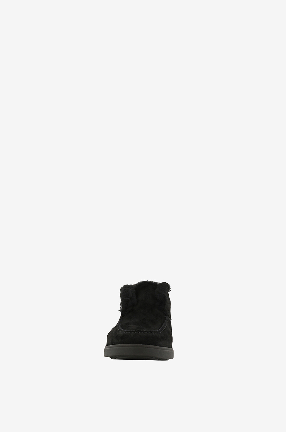 SANTONI Suede and shearling desert boots Women BLACK 2