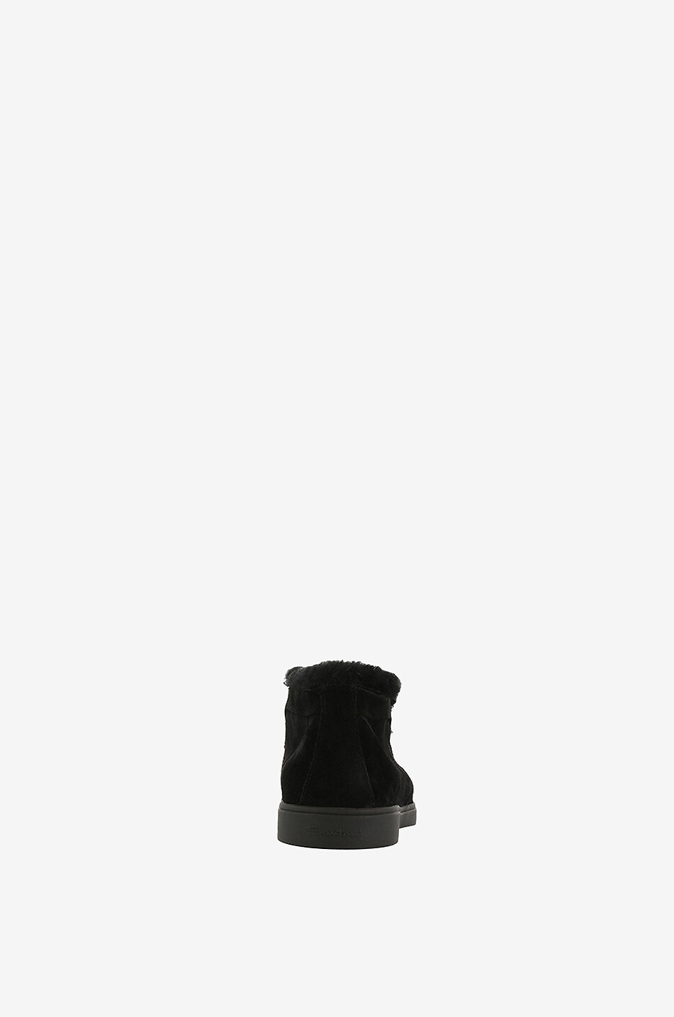 SANTONI Suede and shearling desert boots Women BLACK 4