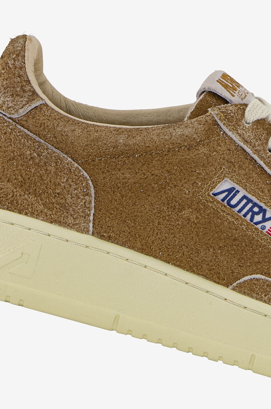 AUTRY Medalist distressed suede low-top lace-up sneakers Men MEDIUM BROWN 6