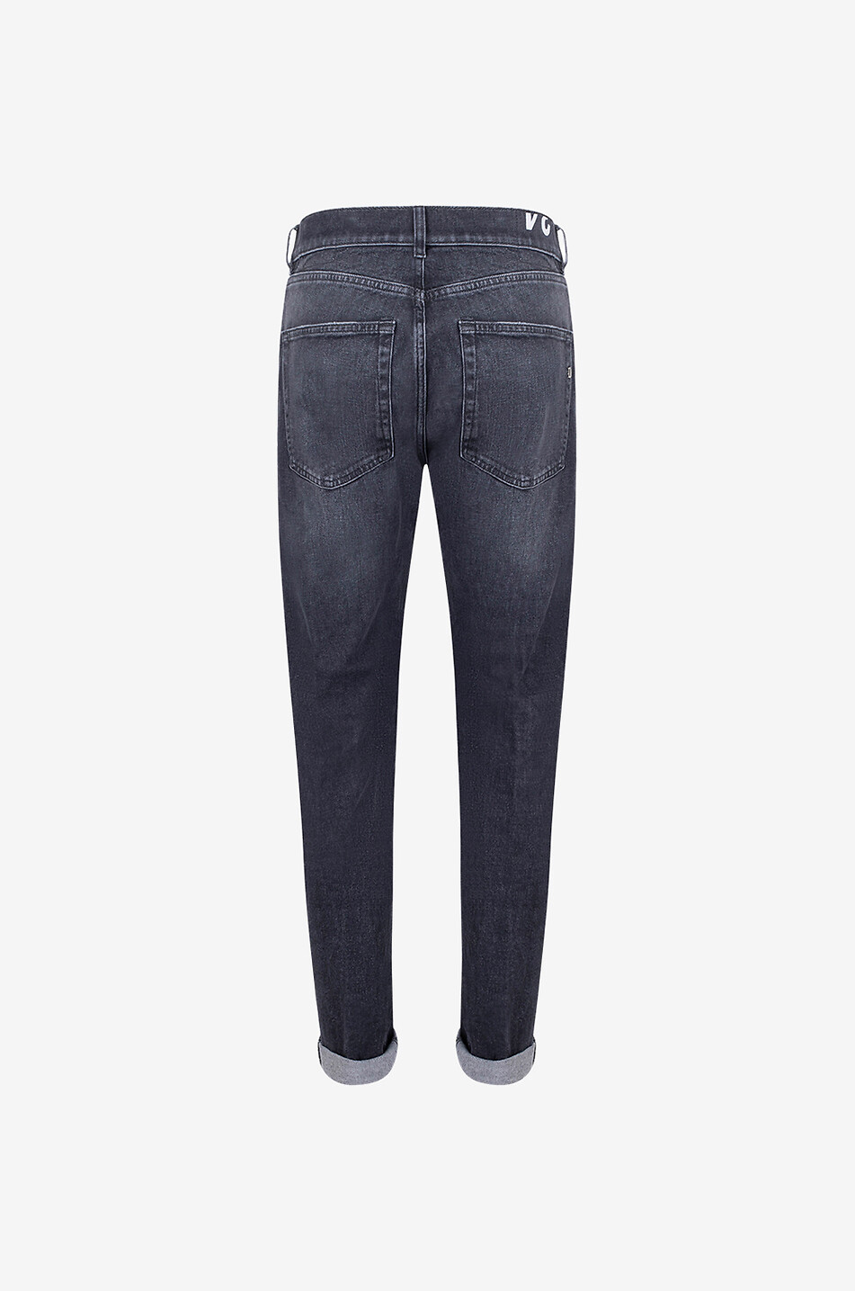 DONDUP Jean droit délavé en coton Icon Homme NOIR 2