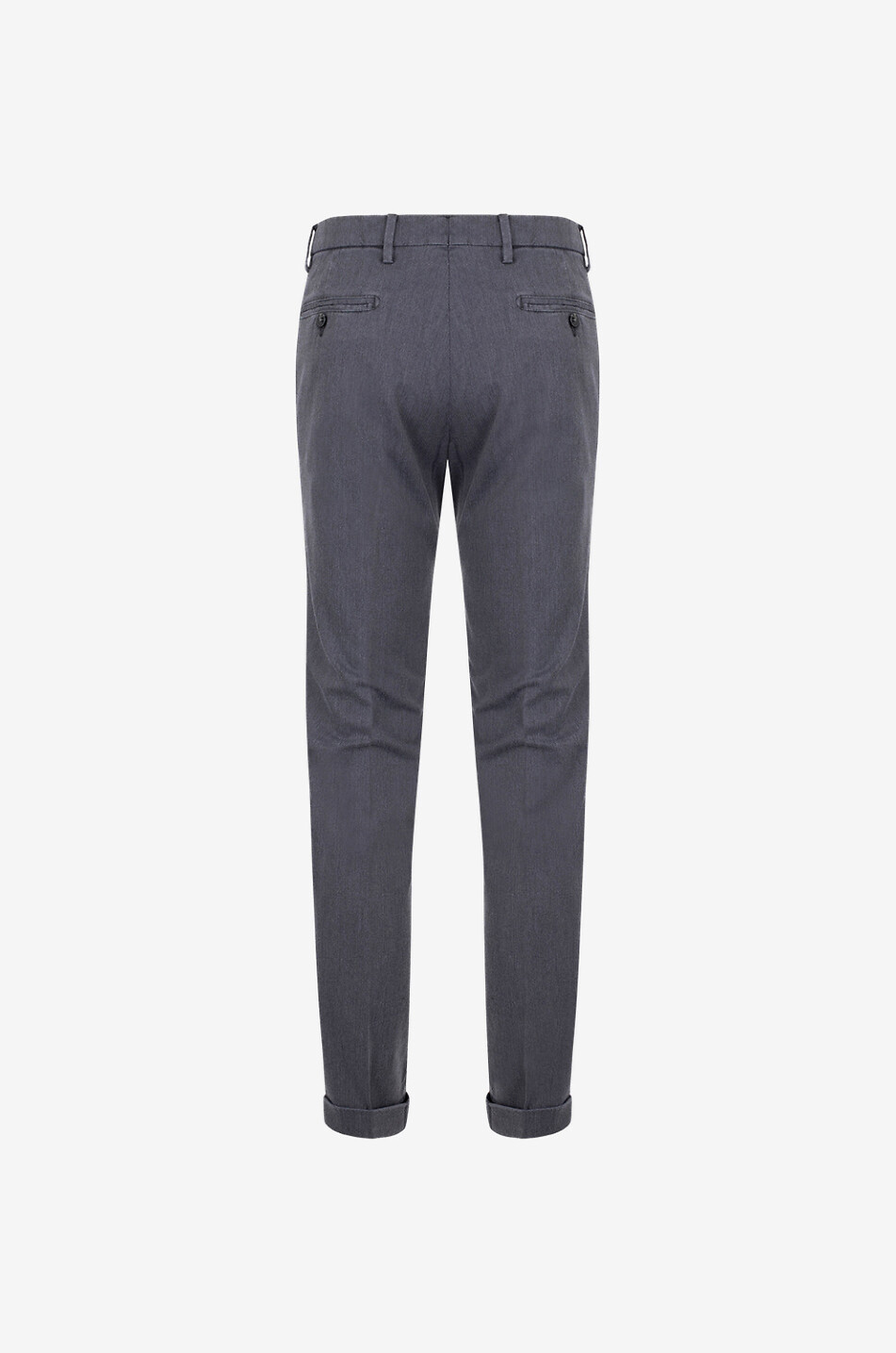 B SETTECENTO Pantalon chino en coton à chevrons Homme NOIR 2