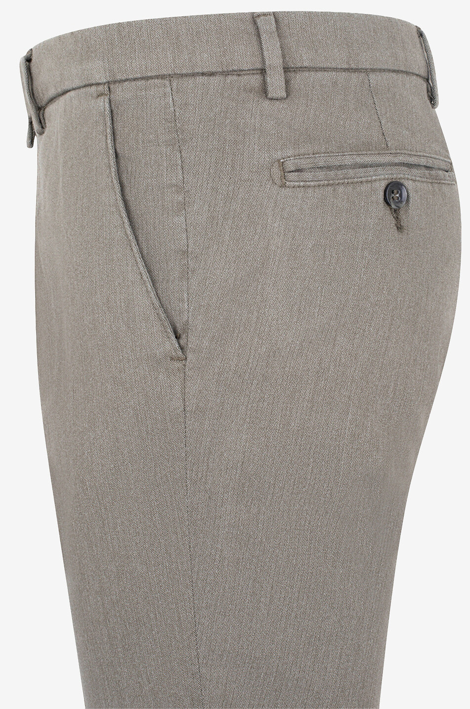 B SETTECENTO Chinohose aus Baumwolle in Fischgrätentextur Herren MITTELGRÜN 3