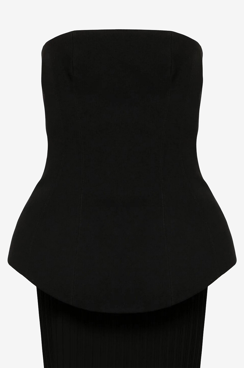 SOLACE LONDON The Arella bustier peplum dress with pleated skirt Women BLACK 3